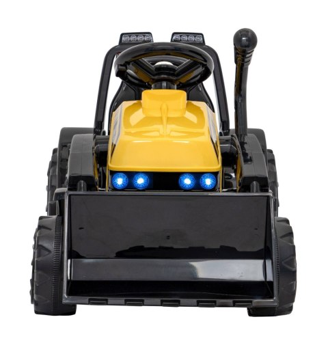 Traktor Spychacz G320 dla najmłodszych dzieci Żółty + Ruchoma łyżka + Melodie + Klakson + Światła LED Ramiz