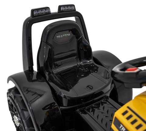 Traktor Spychacz G320 dla najmłodszych dzieci Żółty + Ruchoma łyżka + Melodie + Klakson + Światła LED Ramiz