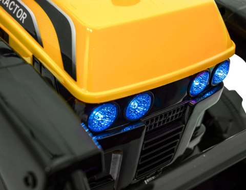 Traktor Spychacz G320 dla najmłodszych dzieci Żółty + Ruchoma łyżka + Melodie + Klakson + Światła LED Ramiz