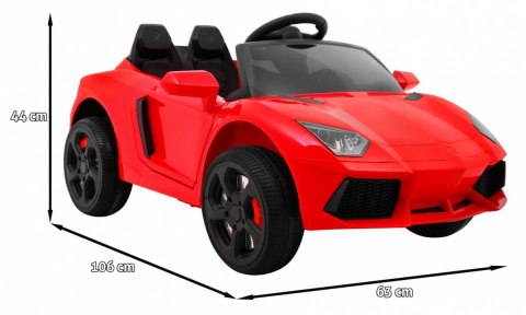 Autko Future na akumulator dla dzieci Czerwony + Pilot + Wolny Start + MP3 USB + LED Ramiz