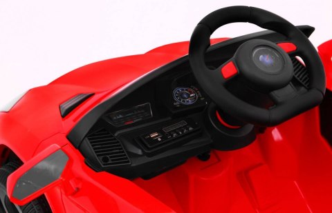 Autko Future na akumulator dla dzieci Czerwony + Pilot + Wolny Start + MP3 USB + LED Ramiz