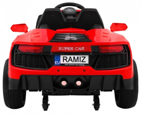 Autko Future na akumulator dla dzieci Czerwony + Pilot + Wolny Start + MP3 USB + LED Ramiz