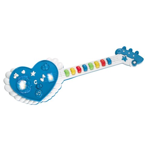 GITARA INTERAKTYWNA DLA DZIECI EFEKTY ŚWIETLNE SERCE INSTRUMENT MUZYCZNY IMPORT PRONICE