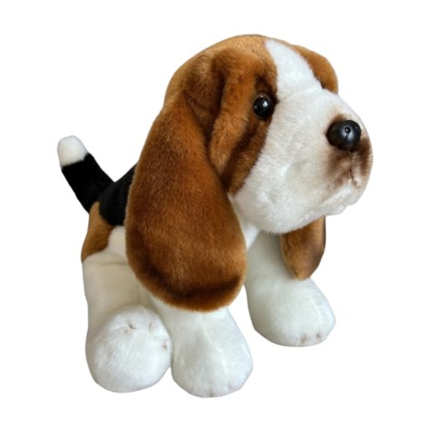 Maskotka Pies Basset Siedzący Miękka Długie Uszy Realistyczny Wygląd DUBI Maskotka Pies Basset Siedzący Miękka Długie Uszy Realistyczny Wygląd DUBI