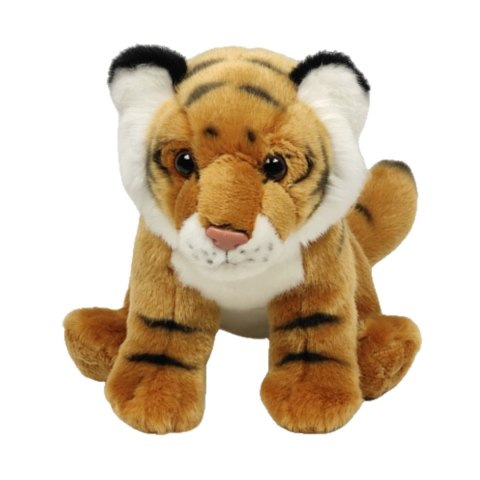 Maskotka Tygrys Brązowy Siedzący Pluszak 25cm Miękka Przytulanka Miś DUBI