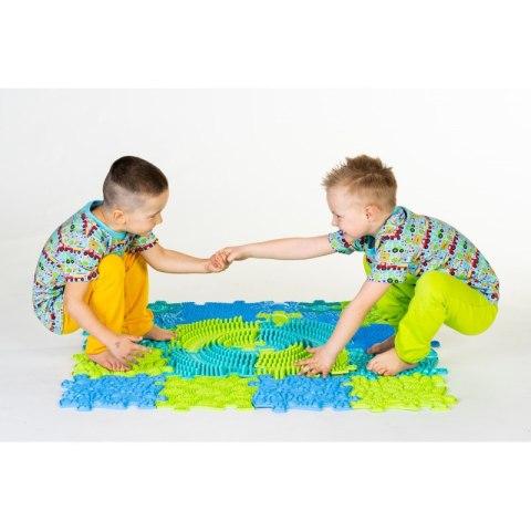 WOOPIE Mata Sensoryczna Ortopedyczna Puzzle 11 el. - Kolor Niebieski/Zielony Woopie WOOPIE Mata Sensoryczna Ortopedyczna Puzzle 11 el. - Kolor Niebieski/Zielony Woopie